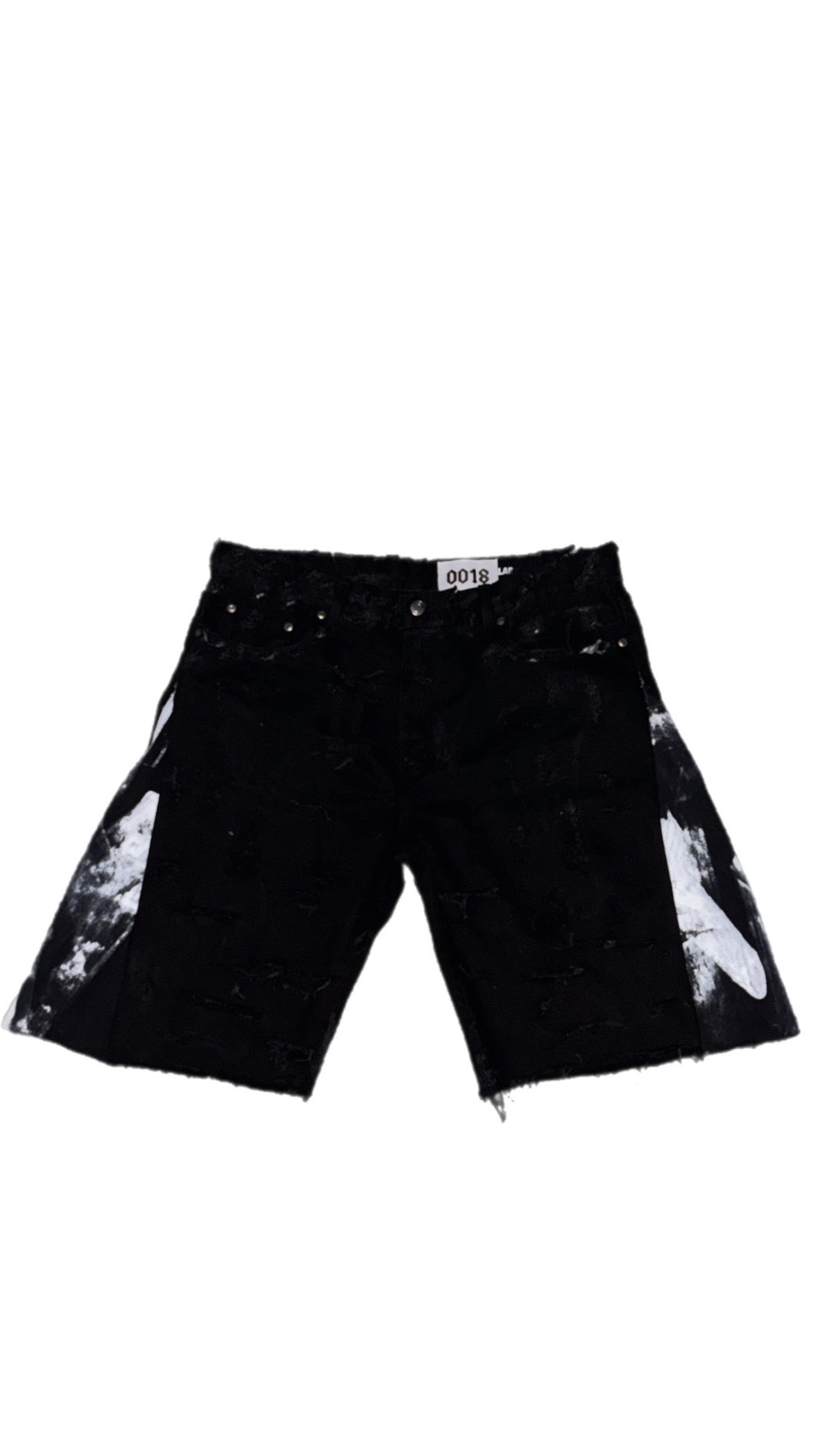 “Oreo” flared black jorts